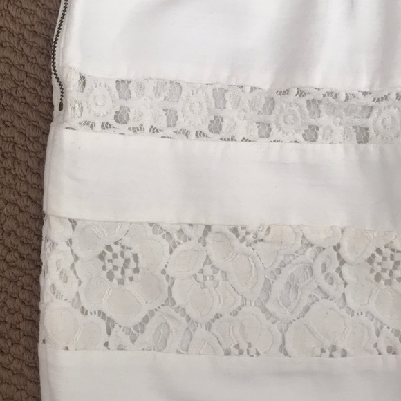 WHITE SKIRT WITH LACE DETAILS - Picture 2 of 4